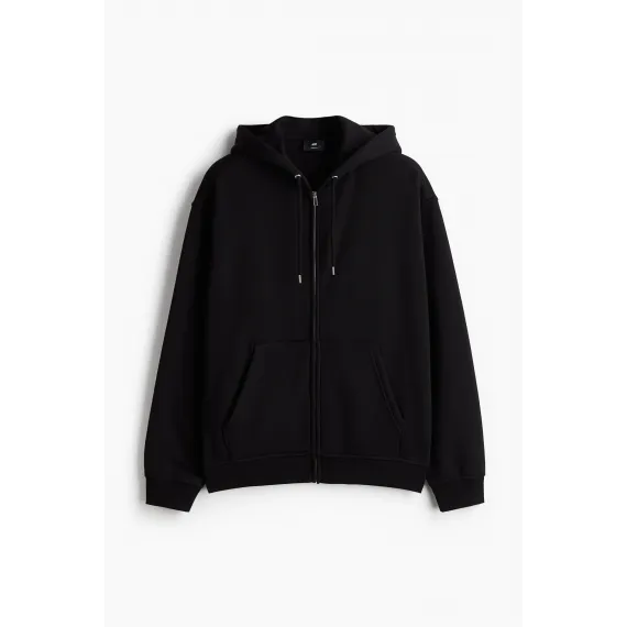 Свитшот с капюшоном и молнией Loose Fit H&M, Reňk: Gara, Ölçeg: S, 5 image