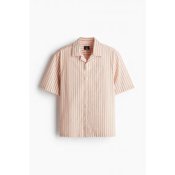 Рубашка мужская хлопковая с воротником Regular Fit H&M, Цвет: Красный, Размер: XS, изображение 5