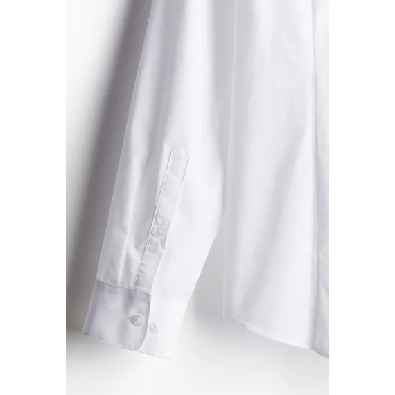 Рубашка Slim Fit Легкая Глажка H&M, Цвет: Белый, Размер: XS, изображение 6