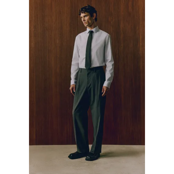 Рубашка Slim Fit стрейч H&M, Цвет: Белый, Размер: S