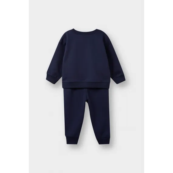 Комплект для мальчика Basic Düz Sweatshirt Eşofman Altı DeFacto, Цвет: Темно-синий, Размер: 12-18 мес., изображение 5
