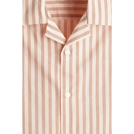 Рубашка мужская хлопковая с воротником Regular Fit H&M, Цвет: Красный, Размер: XS, изображение 6