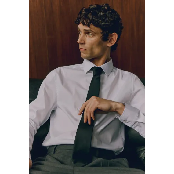 Рубашка Slim Fit стрейч H&M, Цвет: Белый, Размер: XS, изображение 2