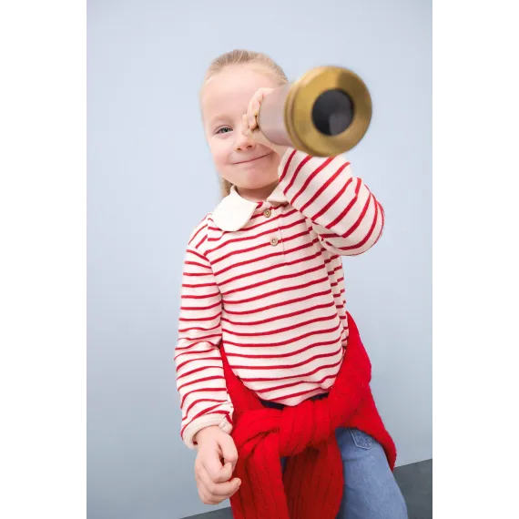 Свитшот для девочки с круглым вырезом и полосками DeFacto, Ölçeg: 9-12 aý, 3 image