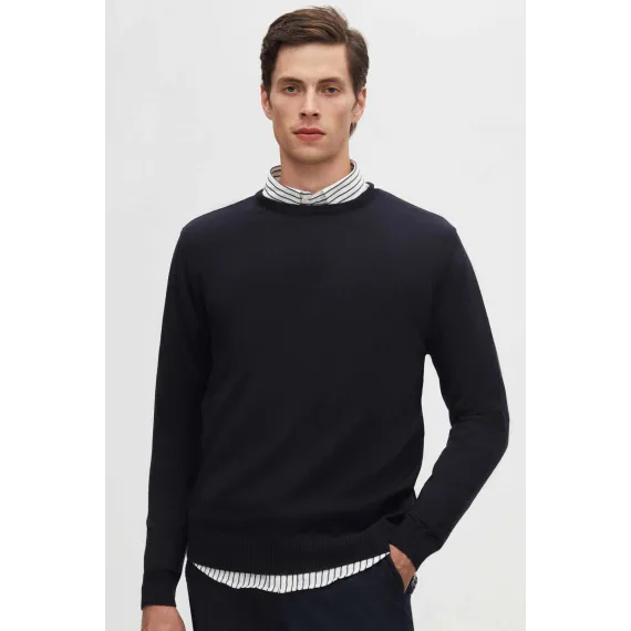 Свитер классического кроя D'S Damat, Цвет: Темно-синий, Размер: 2XL