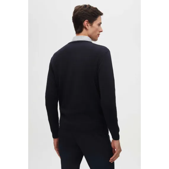 Свитер классического кроя D'S Damat, Цвет: Темно-синий, Размер: XL, изображение 6