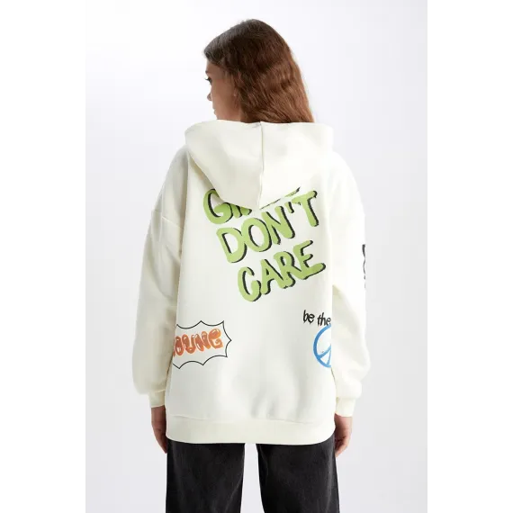 Свитшот DeFacto, Цвет: Экрю, Размер: L, изображение 5