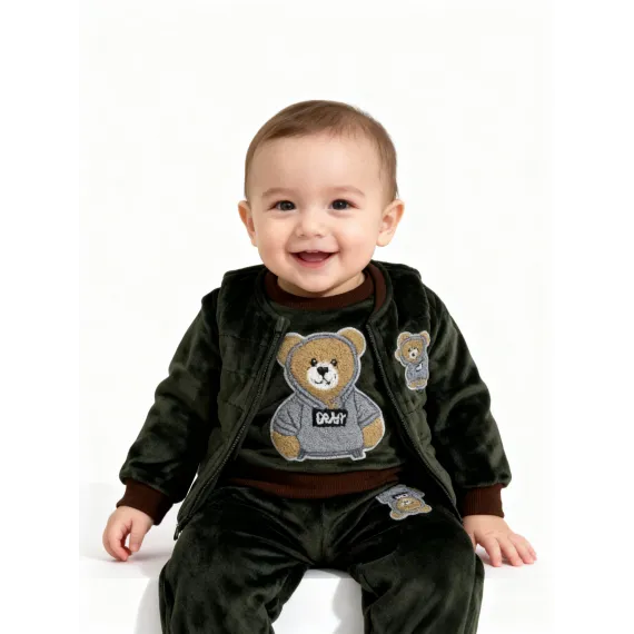 Костюм тройка Fashion happiness, Цвет: Зеленый, Размер: 12-18 мес.