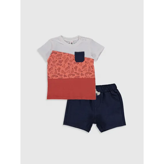 Комплект LC Waikiki, Цвет: Экрю, Размер: 9-12 мес.