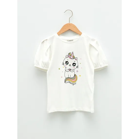 Футболка LC Waikiki, Reňk: Экрю, Ölçeg: 10-11 ýaş