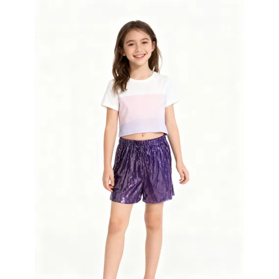 Шорты Shopaholic, Цвет: Фиолетовый, Размер: 7-8 лет