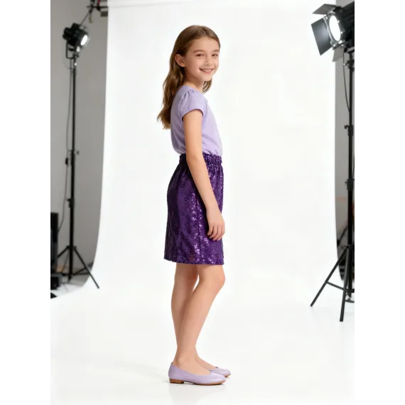 Юбка Shopaholic, Цвет: Фиолетовый, Размер: 5-6 лет, изображение 2