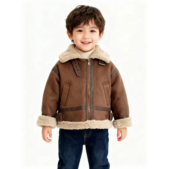 Дублёнка Ququbeibei, Reňk: Goňur, Ölçeg: 5-6 ýaş