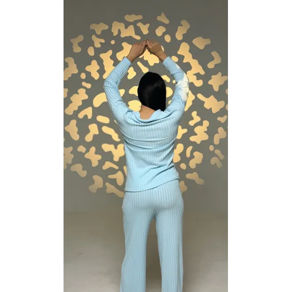 Женский стильный комплект SheVibe, Цвет: Синий, Размер: S, изображение 2