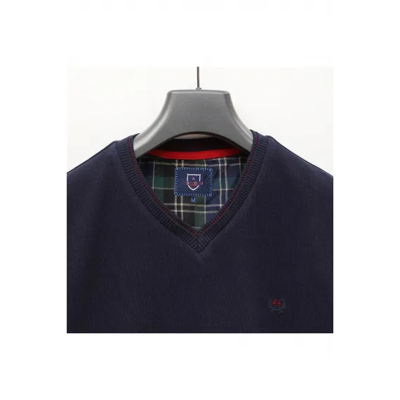 Футболка мужская с V-образным вырезом и длинным рукавом Dio Rise, Цвет: Синий, Размер: XL, изображение 2