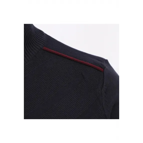 Свитер мужской с длинным рукавом и воротником-стойкой на молнии Dio Rise, Цвет: Темно-синий, Размер: L, изображение 3