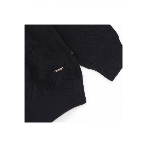 Свитер мужской с длинным рукавом и V-образным вырезом Dio Rise, Цвет: Темно-синий, Размер: L, изображение 2