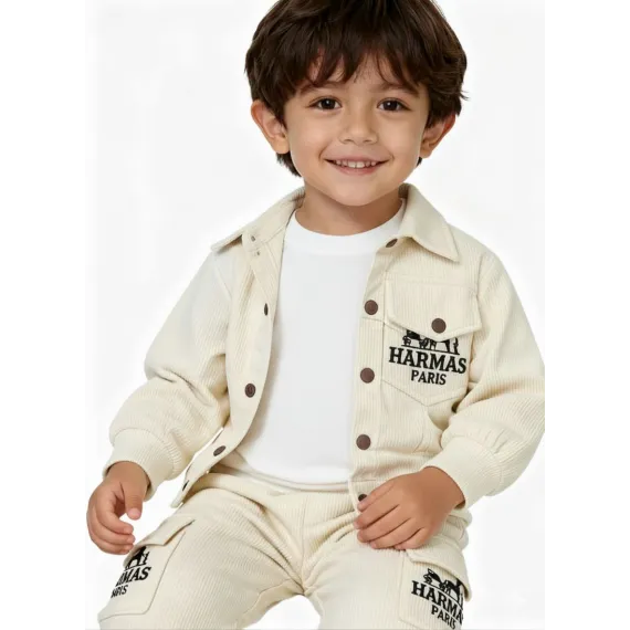 Костюм двойка KuerBaobei, Reňk: Bež, Ölçeg: 5-6 ýaş