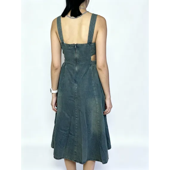 Джинсовый сарафан SHUILINGLONG, Цвет: Темно-синий, Размер: L, изображение 2