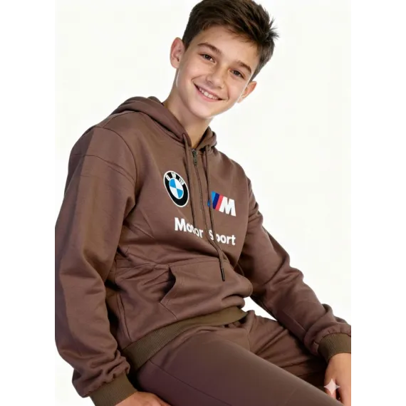 Спортивный костюм двойка Paopaotang, Reňk: Goňur, Ölçeg: 14+ ýaş, 4 image