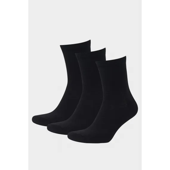 Носки мужские хлопковые 3 штуки DeFacto, Цвет: Черный, Размер: 41-44