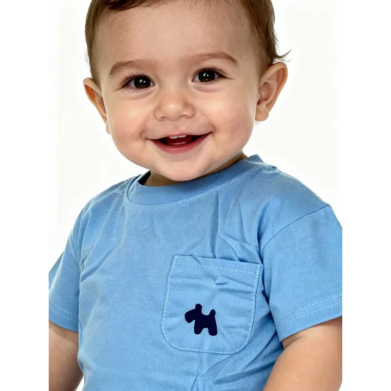 Детская футболка Baby, Reňk: Açyk gök, Ölçeg: 9-12 aý, 3 image