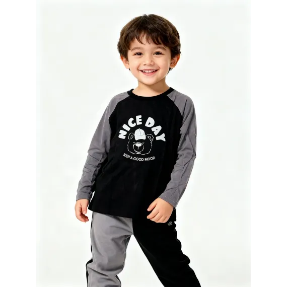 Детский лонгслив Right Euro, Reňk: Çal, Ölçeg: 1-2 ýaş