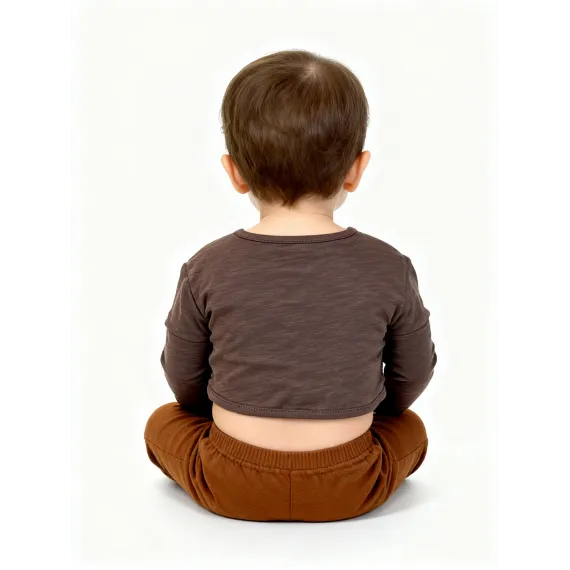 Детский лонгслив WEIJIAO, Reňk: Goňur, Ölçeg: 2-3 ýaş, 2 image