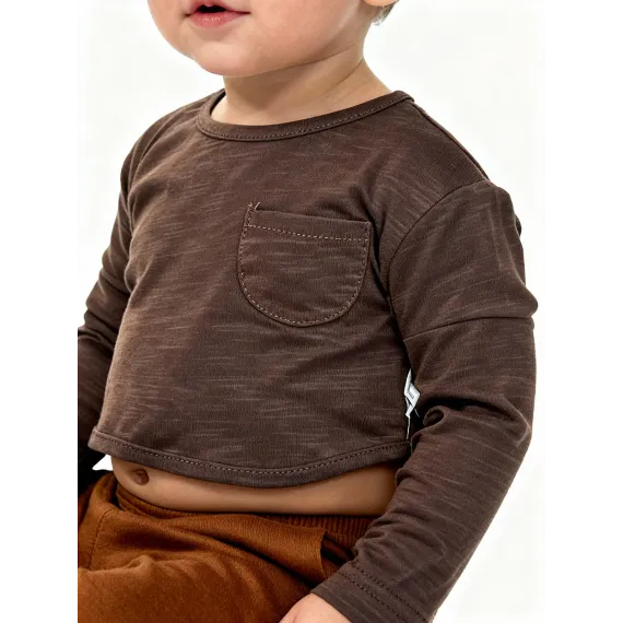 Детский лонгслив WEIJIAO, Reňk: Goňur, Ölçeg: 5-6 ýaş, 3 image