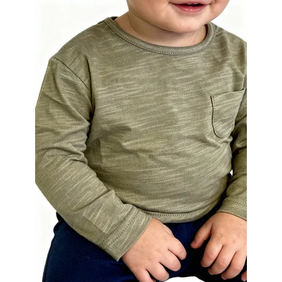 Детский лонгслив WEIJIAO, Reňk: Haki, Ölçeg: 1-2 ýaş, 4 image
