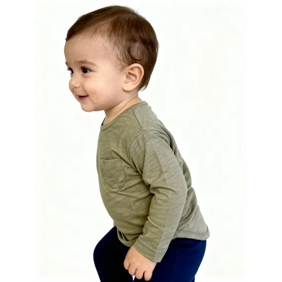 Детский лонгслив WEIJIAO, Reňk: Haki, Ölçeg: 5-6 ýaş, 2 image