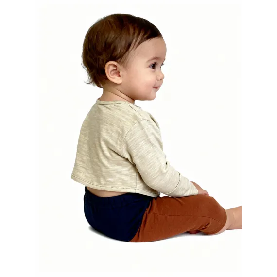 Детский лонгслив WEIJIAO, Reňk: Bež, Ölçeg: 5-6 ýaş, 2 image