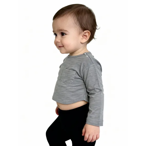 Детский лонгслив WEIJIAO, Reňk: Çal, Ölçeg: 1-2 ýaş, 2 image