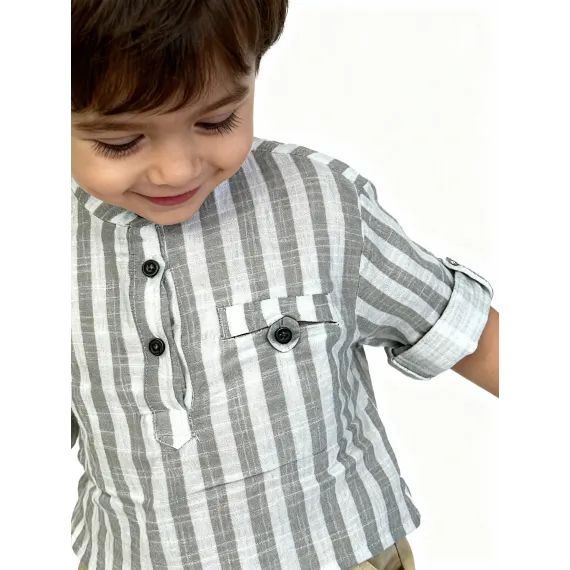 Детская рубашка Muziyouyou, Reňk: Bež, Ölçeg: 2-3 ýaş, 4 image