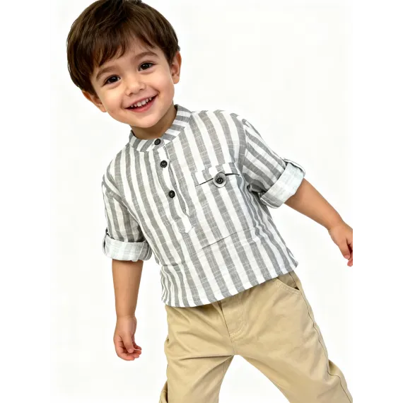 Детская рубашка Muziyouyou, Reňk: Bež, Ölçeg: 9-12 aý