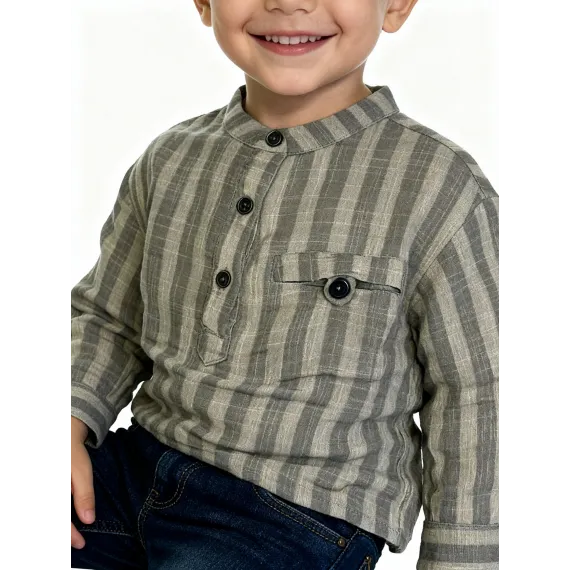 Детская рубашка Muziyouyou, Reňk: Экрю, Ölçeg: 2-3 ýaş, 4 image