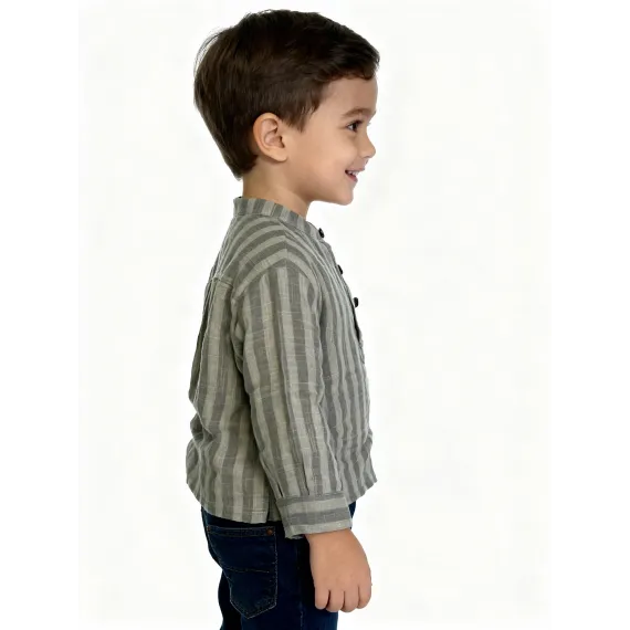 Детская рубашка Muziyouyou, Reňk: Экрю, Ölçeg: 9-12 aý, 2 image