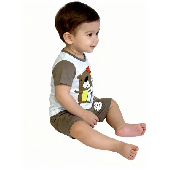 Детский комплект двойка Yishimei, Reňk: Goňur, Ölçeg: 3-4 ýaş, 2 image