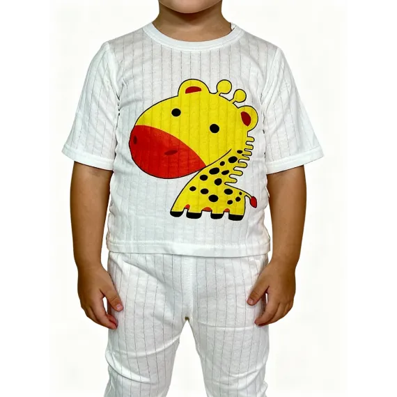 Детский пижамный комплект Baby, Reňk: Ak, Ölçeg: 9-12 aý, 4 image