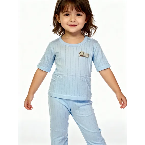 Детский пижамный комплект Baby, Reňk: Açyk gök, Ölçeg: 9-12 aý