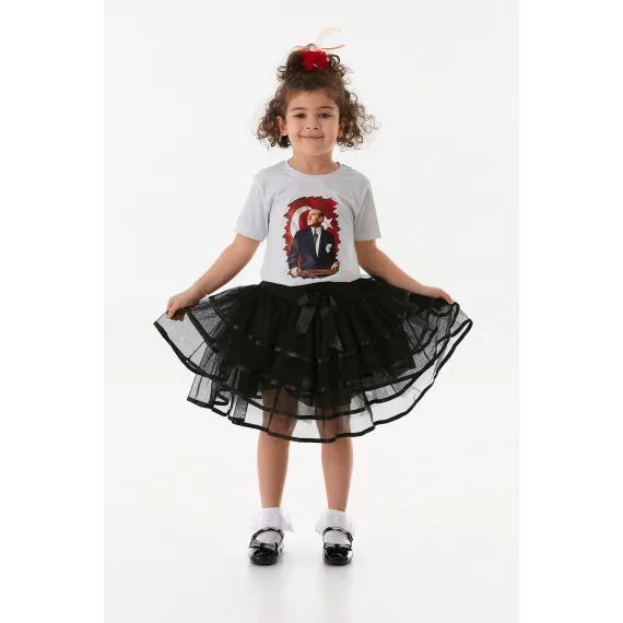 Юбка  Fullamoda, Reňk: Gara, Ölçeg: 5 ýaş, 5 image