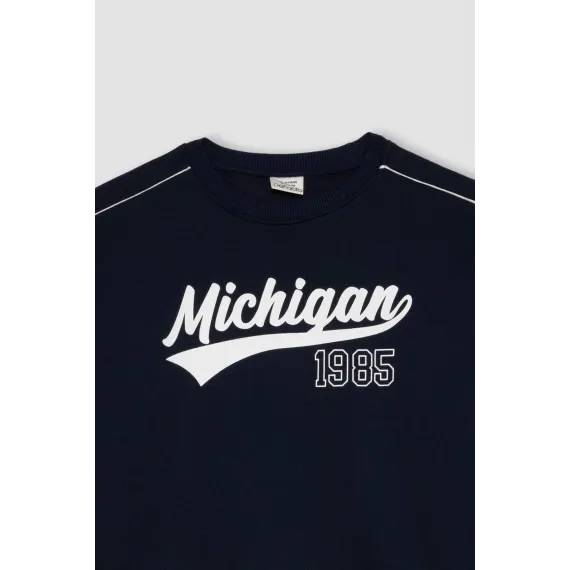 Свитшот для мальчиков DeFacto, Цвет: Синий, Размер: 8-9 лет, изображение 7