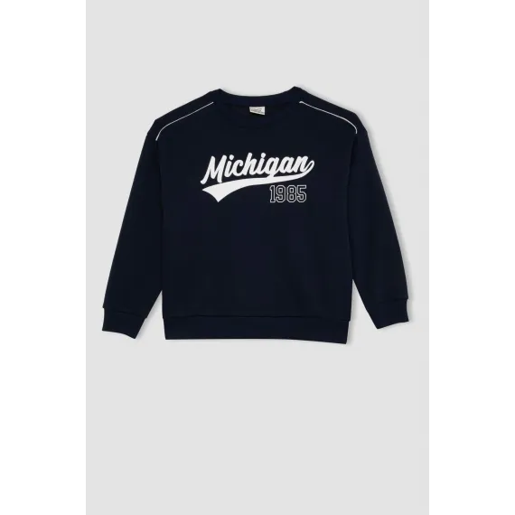 Свитшот для мальчиков DeFacto, Цвет: Синий, Размер: 8-9 лет, изображение 6