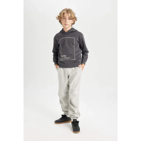 Свитшот детский DeFacto, Цвет: Серый, Размер: 7-8 лет, изображение 5