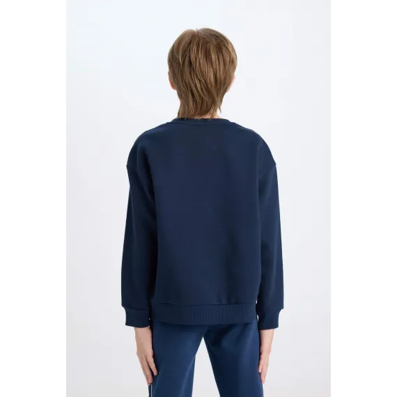 Свитшот для мальчиков DeFacto, Цвет: Синий, Размер: 8-9 лет, изображение 5