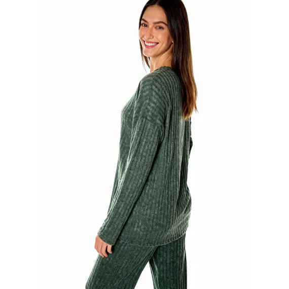 Женский стильный комплект SheVibe, Цвет: Хаки, Размер: L, изображение 2