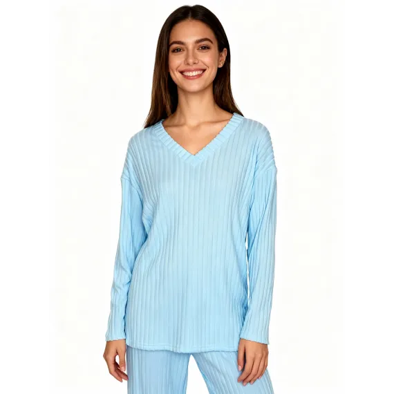 Женский стильный комплект SheVibe, Цвет: Синий, Размер: M