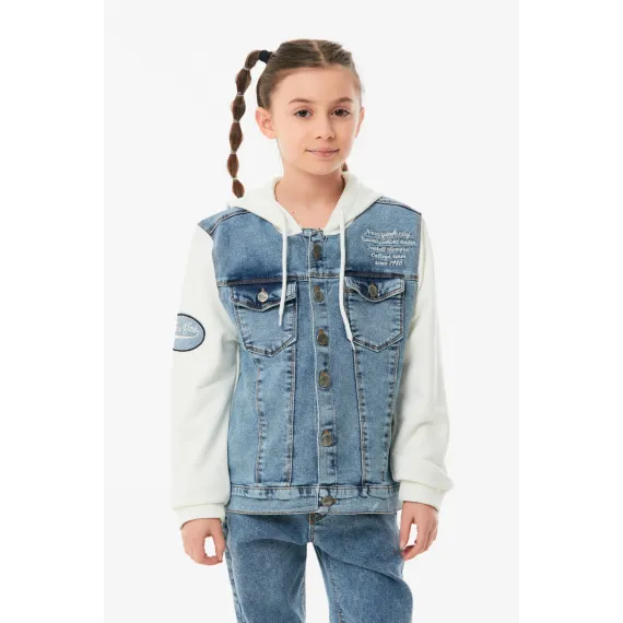 Детская джинсовка  Fullamoda, Reňk: Gök, Ölçeg: 12 ýaş, 3 image
