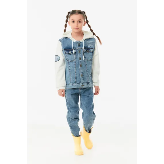 Детская джинсовка  Fullamoda, Reňk: Gök, Ölçeg: 12 ýaş, 5 image