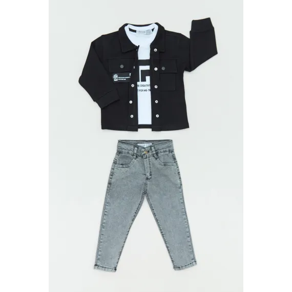 Детский класический комплект тройка  Fullamoda, Reňk: Gara, Ölçeg: 2 ýaş, 2 image